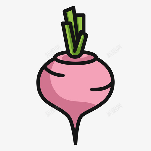 甜菜根纯素40线性颜色svg_新图网 https://ixintu.com 甜菜 菜根 纯素 线性 颜色