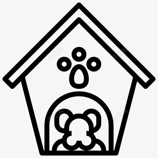 宠物收容所动物护理svg_新图网 https://ixintu.com 宠物 收容所 动物 护理 房子 兽医 铭文