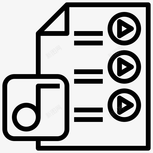 播放列表俱乐部音乐svg_新图网 https://ixintu.com 音乐 播放列表 俱乐部 聚会 edm 大纲