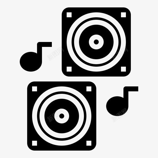 扬声器俱乐部音乐svg_新图网 https://ixintu.com 音乐 扬声器 俱乐部 派对 edm 字形