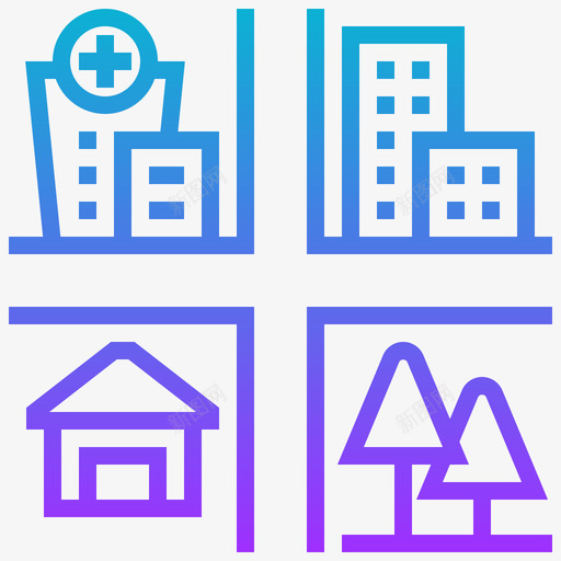 基础设施建筑103梯度svg_新图网 https://ixintu.com 基础设施 建筑 梯度