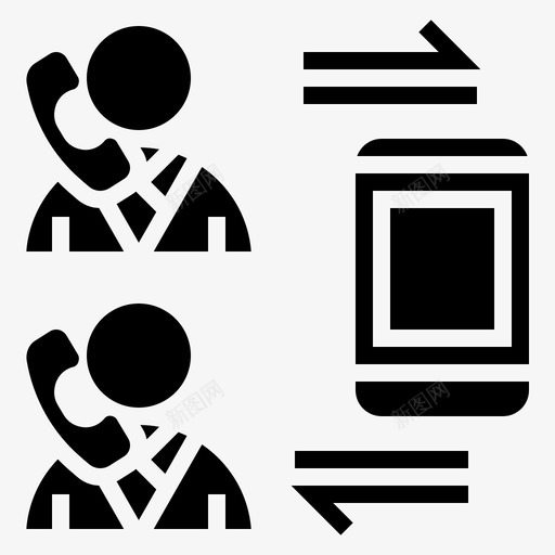 转发呼叫通信svg_新图网 https://ixintu.com 通信 转发 呼叫 联系 服务