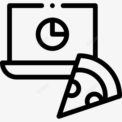 饼图在家工作46直线型svg_新图网 https://ixintu.com 饼图 在家 工作 直线 线型