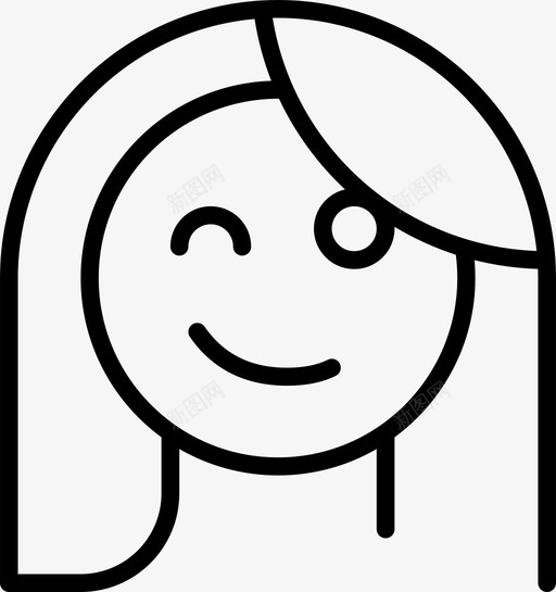眨眼厚颜无耻情绪化svg_新图网 https://ixintu.com 高兴 眨眼 厚颜无耻 情绪化 女人 脸瘦