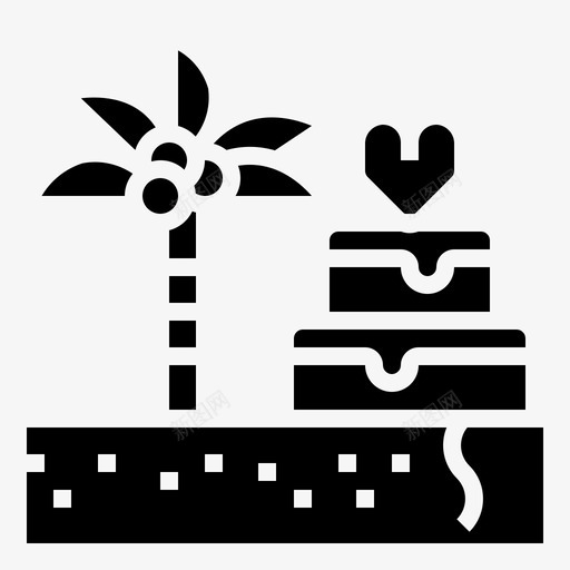 海滩地点派对svg_新图网 https://ixintu.com 婚礼 海滩 地点 派对 纯色 图标