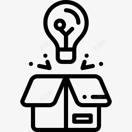 想法盒子灯泡svg_新图网 https://ixintu.com 想法 盒子 灯泡 交货 拆箱 搜索引擎 优化 网站