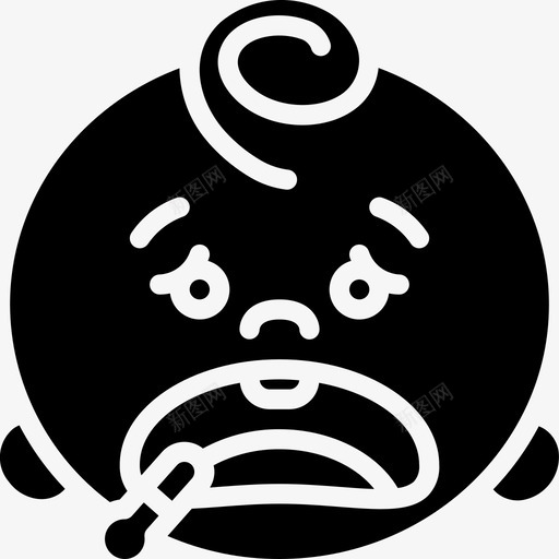 生病的男孩婴儿3蓝色svg_新图网 https://ixintu.com 生病 病的 男孩 婴儿 蓝色