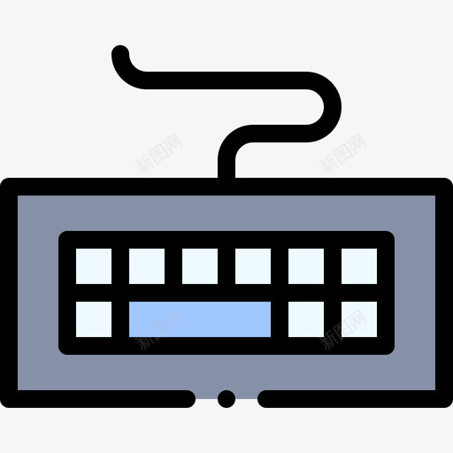 电脑键盘在家办公47线性颜色svg_新图网 https://ixintu.com 电脑 键盘 在家 办公 线性 颜色