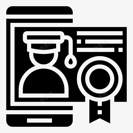 数字证书学位学历svg_新图网 https://ixintu.com 数字证书 学位 学历 智能 手机 学习 字形