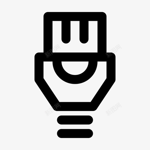 lan插头连接internetsvg_新图网 https://ixintu.com lan 插头 网络 连接 internet rj45 跳线 图标 粗体