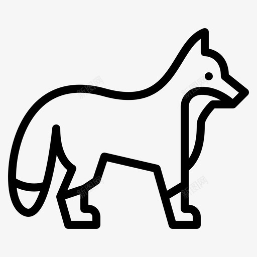 狐狸动物44轮廓svg_新图网 https://ixintu.com 狐狸 动物 轮廓