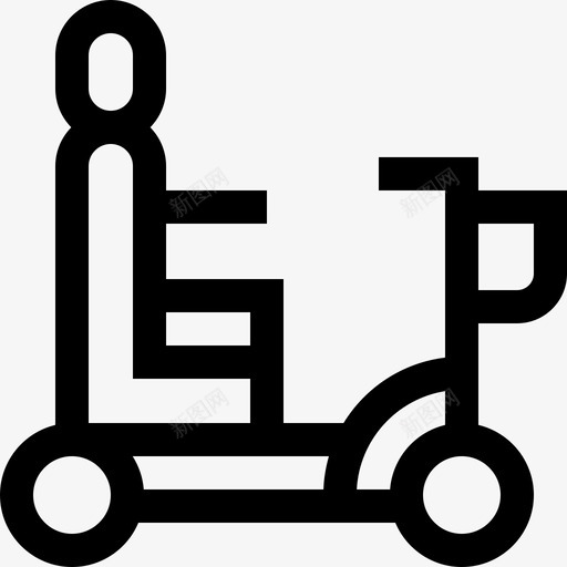 滑板车残疾人援助20直线型svg_新图网 https://ixintu.com 滑板车 残疾人 援助 直线 线型