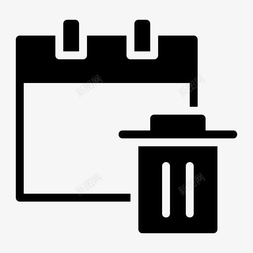 删除日期日历事件svg_新图网 https://ixintu.com 日期 删除 日历 事件 垃圾桶