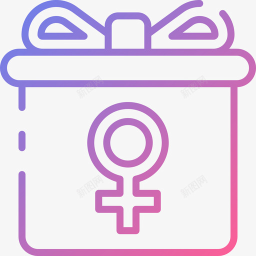礼物妇女节60渐变svg_新图网 https://ixintu.com 礼物 妇女节 渐变