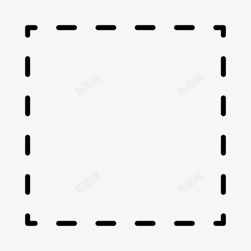 正方形几何体线条svg_新图网 https://ixintu.com 中空正方形 几何体 形状 正方形 线条
