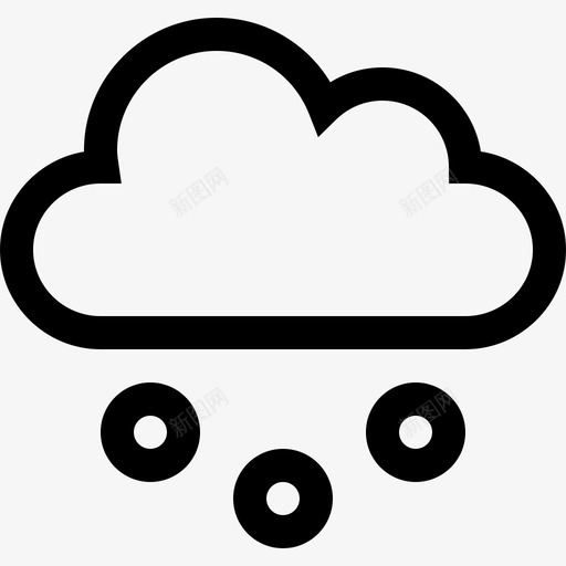 降雪天气347线性svg_新图网 https://ixintu.com 降雪 天气 线性
