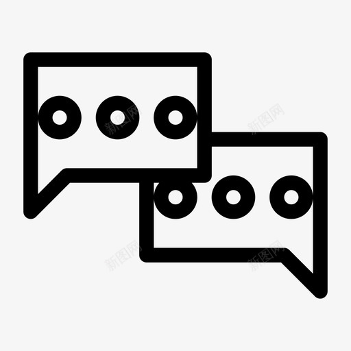聊天留言用户界面粗体svg_新图网 https://ixintu.com 聊天 留言 用户界面 粗体