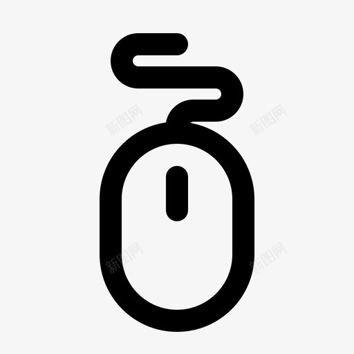 鼠标计算机硬件svg_新图网 https://ixintu.com 计算机 it 鼠标 硬件 输入 圆形 线路