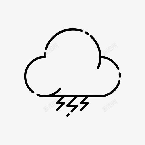 风暴云夜晚雨svg_新图网 https://ixintu.com 风暴 天气 夜晚 现代