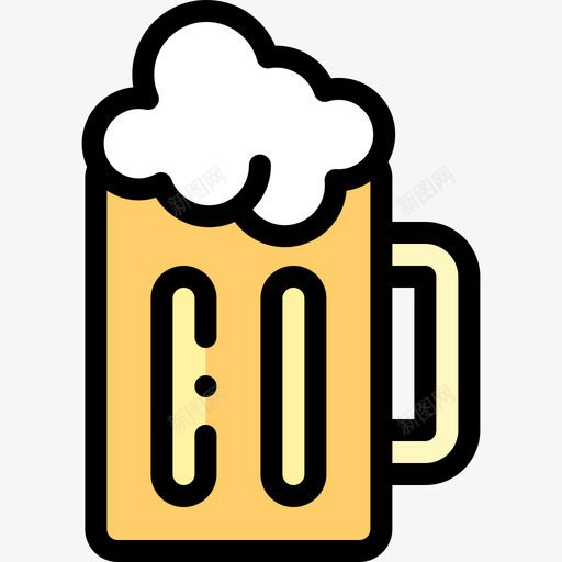 啤酒杯父亲节9线性颜色svg_新图网 https://ixintu.com 啤酒杯 父亲节 线性 颜色