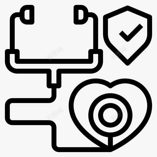 听诊器91号医院线性svg_新图网 https://ixintu.com 听诊器 91号 医院 线性