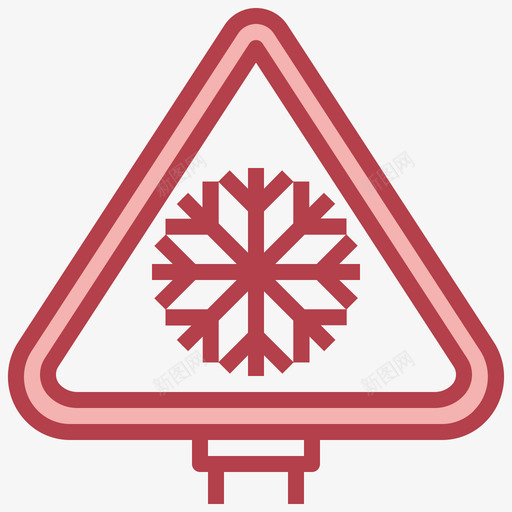 雪信号和禁令18红色svg_新图网 https://ixintu.com 信号 禁令 红色