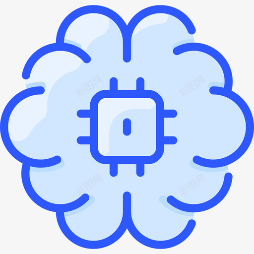 Brain互联网技术28蓝色svg_新图网 https://ixintu.com Brain 互联网 技术 蓝色