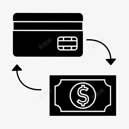 钱和卡换商业金融svg_新图网 https://ixintu.com 卡换 商业 金融