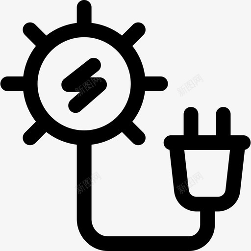 太阳能可再生能源42线性svg_新图网 https://ixintu.com 太阳能 可再 再生 能源 线性