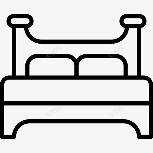 224号酒店床位线性svg_新图网 https://ixintu.com 224号 酒店 床位 线性