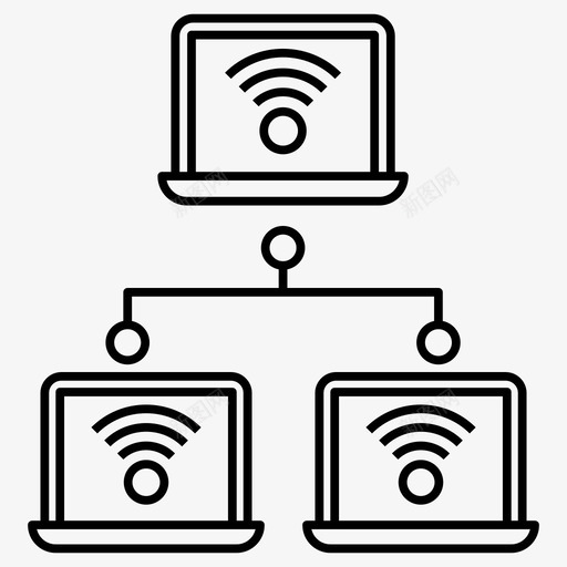 本地网络连接的设备lan连接svg_新图网 https://ixintu.com 本地网络 连接 lan 网络 设备 无线网络 通信线路 图标