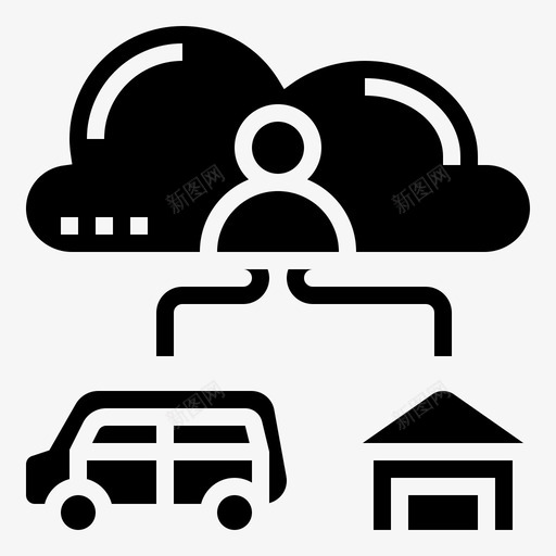 物联网自驾车字形svg_新图网 https://ixintu.com 联网 自驾车 字形