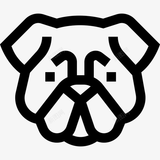 哈巴狗狗14线性svg_新图网 https://ixintu.com 哈巴 线性