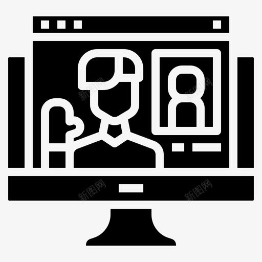 视频会议家庭活动3填充svg_新图网 https://ixintu.com 视频会议 家庭 活动 填充