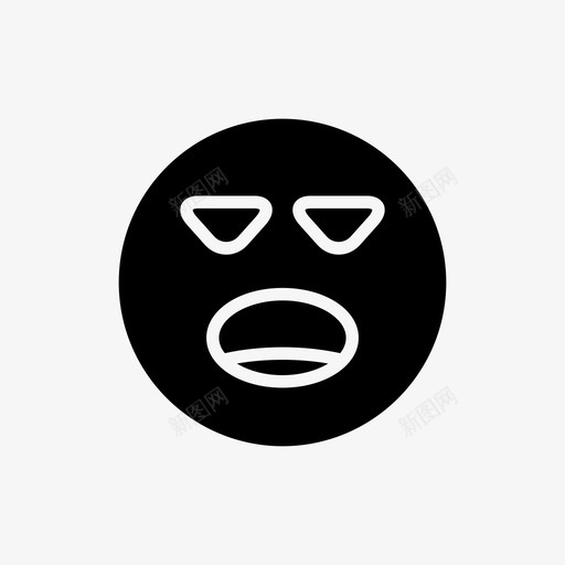 表情符号无聊脸svg_新图网 https://ixintu.com 表情 符号 无聊 情绪 实心
