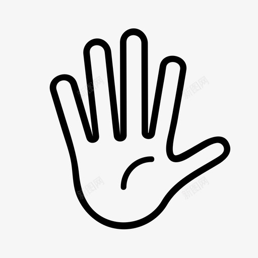 手再见手指svg_新图网 https://ixintu.com 再见 手指 你好 停下 下手