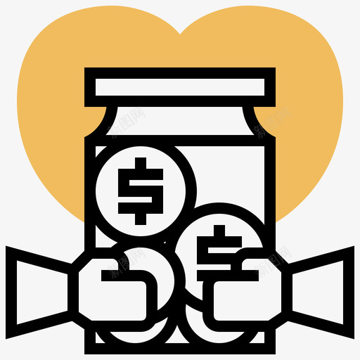 慈善慈善129黄影svg_新图网 https://ixintu.com 慈善 黄影