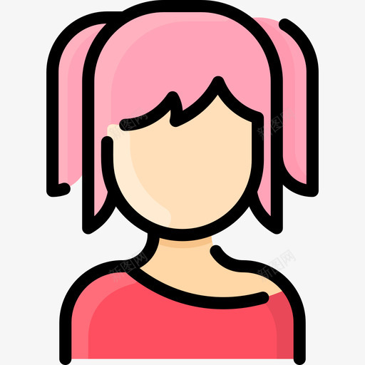 女人化身90线性颜色svg_新图网 https://ixintu.com 女人 化身 线性 颜色