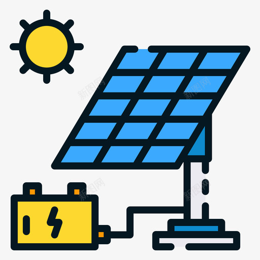 太阳能石油工业16线性颜色svg_新图网 https://ixintu.com 太阳能 石油工业 线性 颜色