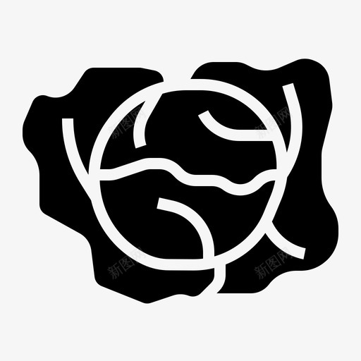 卷心菜减肥水果svg_新图网 https://ixintu.com 水果 蔬菜 卷心菜 减肥 有机 实心 图标