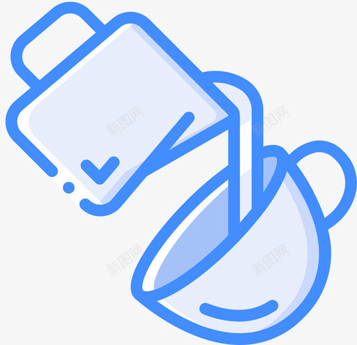 倒咖啡师3蓝色svg_新图网 https://ixintu.com 咖啡 蓝色