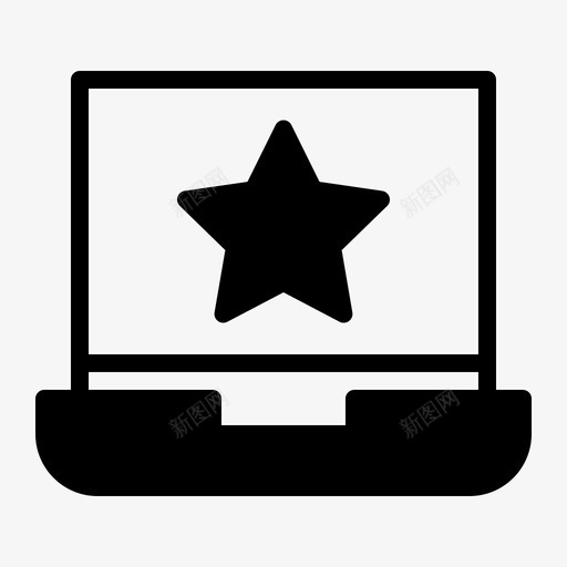 最爱的笔记本电脑显示器svg_新图网 https://ixintu.com 最爱 爱的 笔记本 星星 电脑 显示器