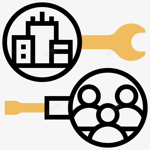 运营公司结构18黄影svg_新图网 https://ixintu.com 运营 公司 结构 黄影