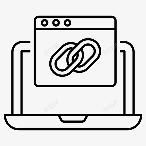 网页链接链接超链接svg_新图网 https://ixintu.com 链接 网页 网站 网址 网络 通讯 线路 图标