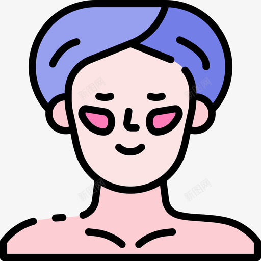 眼罩化妆品1线性颜色svg_新图网 https://ixintu.com 眼罩 化妆品 线性 颜色