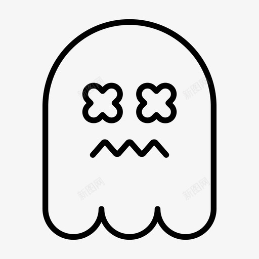 幽灵盲人表情符号svg_新图网 https://ixintu.com 幽灵 表情 盲人 符号 幻影 1行