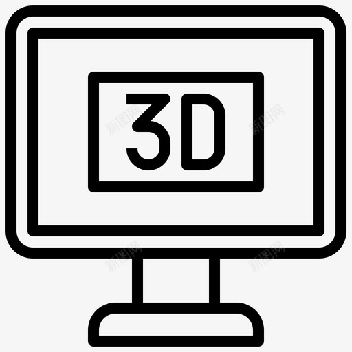 3d电影电视65线性svg_新图网 https://ixintu.com 3d 电影 电视 线性