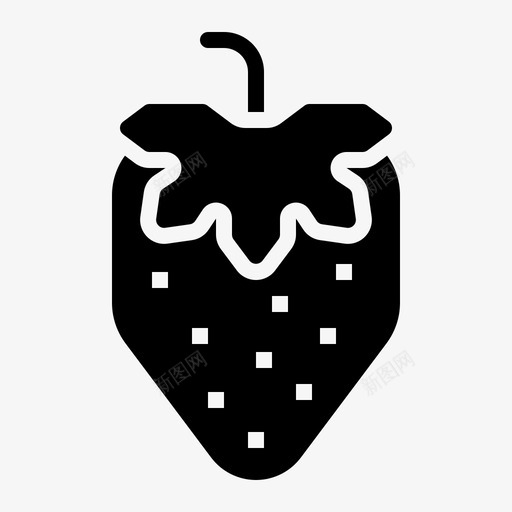 草莓减肥水果svg_新图网 https://ixintu.com 水果 蔬菜 草莓 减肥 有机 实心 图标
