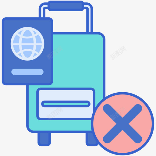 禁止旅行病毒传播94线状颜色svg_新图网 https://ixintu.com 禁止 旅行 病毒 传播 线状 颜色