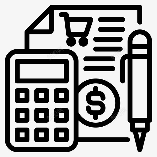 会计电子商务150线性svg_新图网 https://ixintu.com 会计 电子商务 线性
